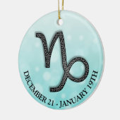 Zodiac Sign Capricorn Goat Symbol Kerstmis Keramisch Ornament (Links)