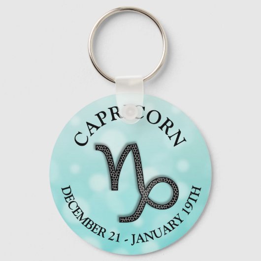 Zodiac Sign Capricorn Goat Symbol Kerstmis Sleutelhanger (Voorkant)