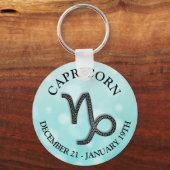 Zodiac Sign Capricorn Goat Symbol Kerstmis Sleutelhanger (Voorkant)