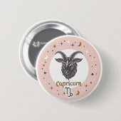 Zodiac Sign Capricorn Ronde Button 5,7 Cm (Voorkant /achterkant)