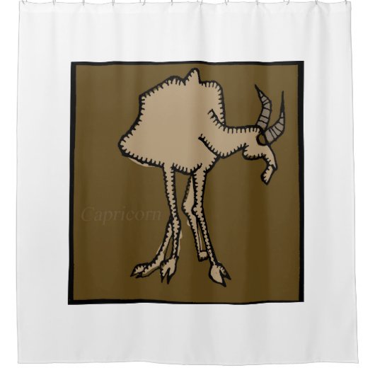 Zodiac Sign Capricorn Shower Curtain Douchegordijn (Voorkant)