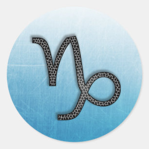 Zodiac Sign Capricorn-symbool en Horoscope Ronde Sticker