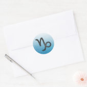 Zodiac Sign Capricorn-symbool en Horoscope Ronde Sticker (Envelop)