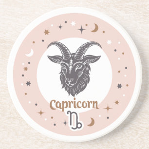 Zodiac Sign Capricorn Zandsteen Onderzetter