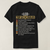 Zodiac Sign Funny Top 10 Rules of Leo Graphic (Design voorkant)