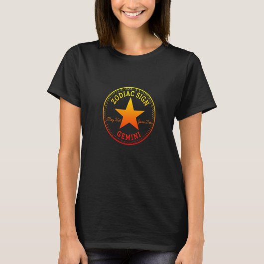 ZODIAC SIGN GEMINI born in May & June Astrology Ho T-shirt (Voorkant)