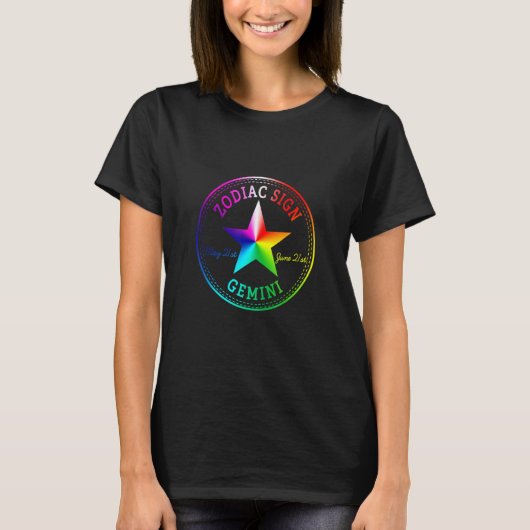 ZODIAC SIGN GEMINI born in May & June Astrology Ho T-shirt (Voorkant)