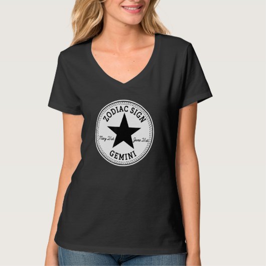 ZODIAC SIGN GEMINI born in May & June Astrology Ho T-shirt (Voorkant)