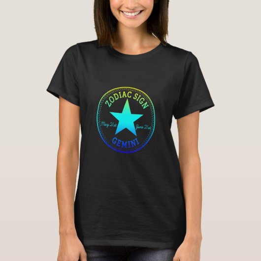 ZODIAC SIGN GEMINI born in May & June Astrology Ho T-shirt (Voorkant)