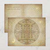 Zodiac Sign Gemini Briefkaart (Voorkant / Achterkant)