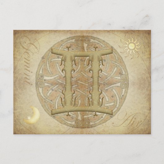 Zodiac Sign Gemini Briefkaart (Voorkant)