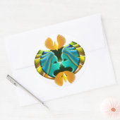 Zodiac Sign Gemini Design Ronde Sticker (Envelop)