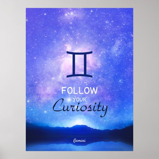 Zodiac Sign Gemini Dreamweaver Star Sky Quote Post Poster (Voorkant)