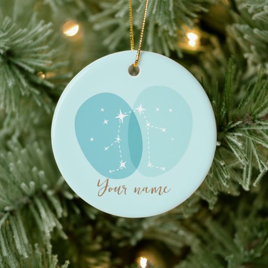 Zodiac Sign Gemini Keramisch Ornament (Boom)