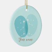 Zodiac Sign Gemini Keramisch Ornament (Rechts)