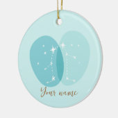 Zodiac Sign Gemini Keramisch Ornament (Links)