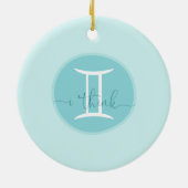 Zodiac Sign Gemini Keramisch Ornament (Achterkant)