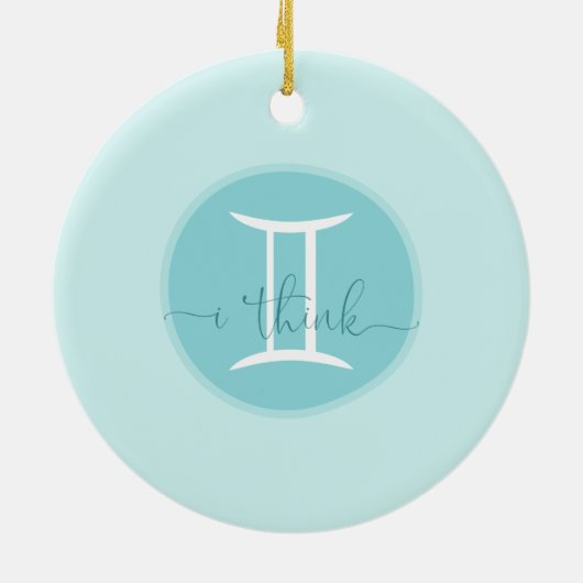 Zodiac Sign Gemini Keramisch Ornament (Achterkant)