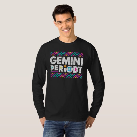 Zodiac Sign Gemini Periodt Graphic T-shirt (Voorkant volledig)