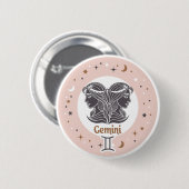 Zodiac Sign Gemini Ronde Button 5,7 Cm (Voorkant /achterkant)