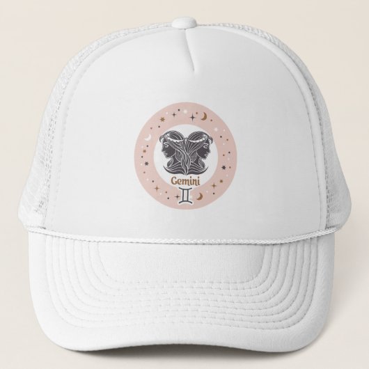 Zodiac Sign Gemini Trucker Pet (Voorkant)