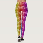 Zodiac Sign Leggings (Heldere regenboog) (Achterkant)