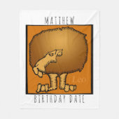 Zodiac Sign Leo - Aangepersonaliseerde Birthday Bl Fleece Deken (Voorkant)