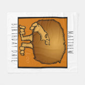 Zodiac Sign Leo - Aangepersonaliseerde Birthday Bl Fleece Deken (Voorkant (Horizontaal))