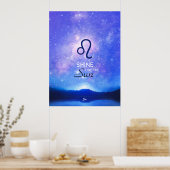 Zodiac Sign Leo Dreamweaver Star Sky Quote Poster (Keuken)