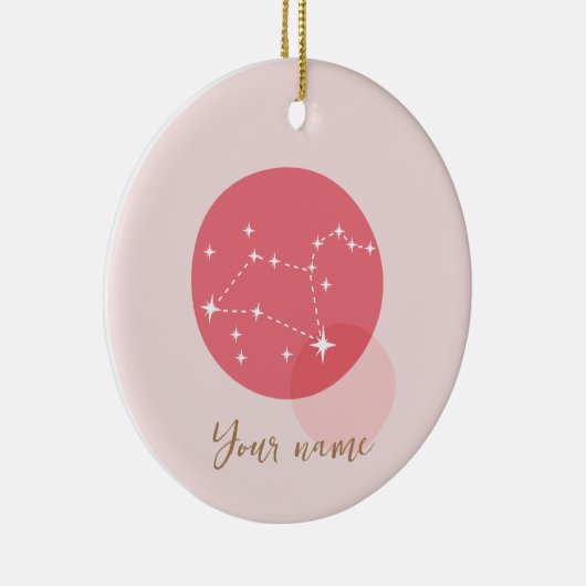 Zodiac Sign Leo Keramisch Ornament (Rechts)