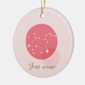 Zodiac Sign Leo Keramisch Ornament (Links)