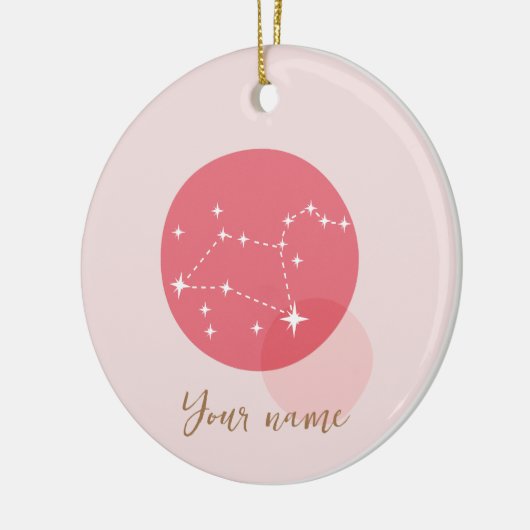 Zodiac Sign Leo Keramisch Ornament (Links)