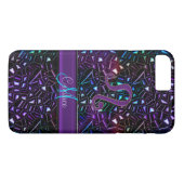 Zodiac Sign Leo Rainbow Glitter iPhone 7 Plus Hoes (Achterkant (Horizontaal))