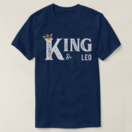 Zodiac Sign Leo Team Normal King Leo Zodiac 2594 T-shirt (Design voorkant)