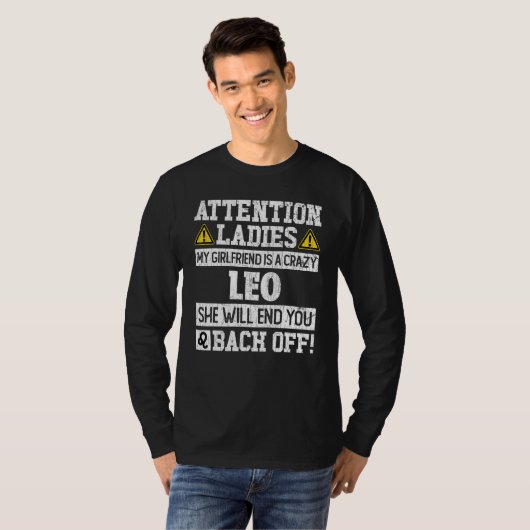 Zodiac Sign Leo-Vriendin Grafisch T-shirt (Voorkant volledig)