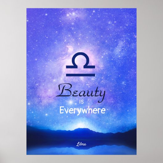 Zodiac Sign Libra Dreamweaver Star Sky Quote Poste Poster (Voorkant)