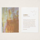 Zodiac Sign Libra Jewelry Display Kaart (Voorkant /achterkant)