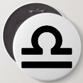 Zodiac sign Libra Ronde Button 6,0 Cm (Voorkant /achterkant)