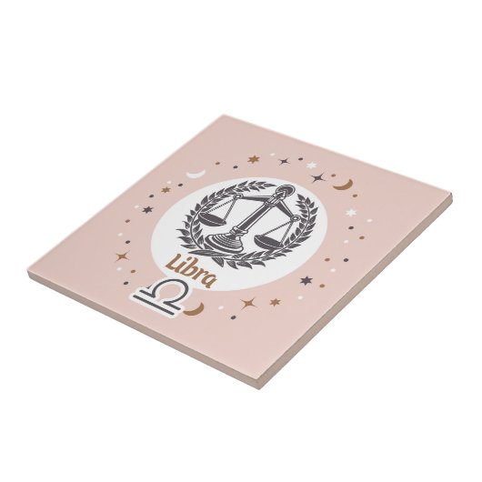Zodiac Sign Libra Tegeltje (Zijkant)