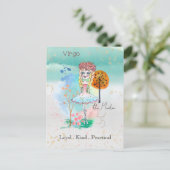 Zodiac Sign Maagd Maiden grillig meisje Briefkaart (Staand voorkant)