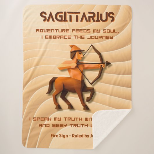 Zodiac Sign Modern 3D Astrology Design Sherpa Deken (Voorkant)