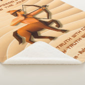 Zodiac Sign Modern 3D Astrology Design Sherpa Deken (3/4)