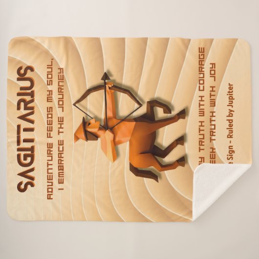 Zodiac Sign Modern 3D Astrology Design Sherpa Deken (Voorkant (horizontaal))