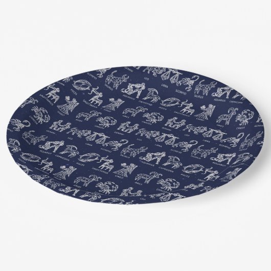 Zodiac Sign Paper Bord (blauw) (Gekanteld)