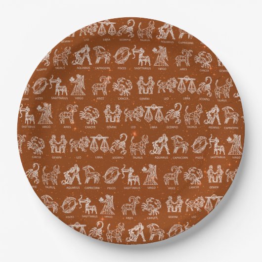 Zodiac Sign Paper Bord (Oranje) (Voorkant)
