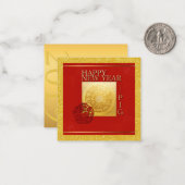 Zodiac Sign Pig Papercut Chinees Jaar 2019 vierkan Notitiekaartje (Voorkant / Achterkant in situ)