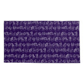 Zodiac Sign Pillow Hoesje (Paarse set van Two) Kussensloop (Achterkant-Links)