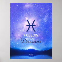 Zodiac Sign Pisces Dreamweaver Star Sky Quote Post