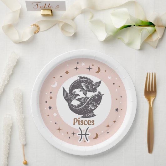 Zodiac Sign Pisces Papieren Bordje (Huwelijk)