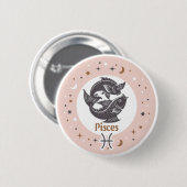 Zodiac Sign Pisces Ronde Button 5,7 Cm (Voorkant /achterkant)